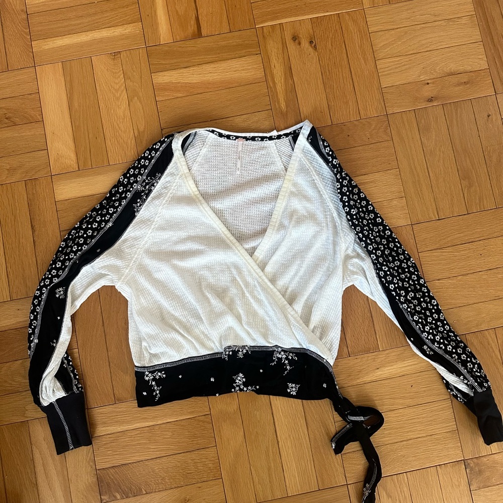 Free People Long Sleeve Bandana Top